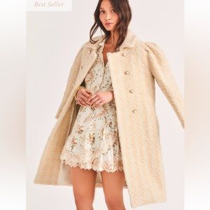 Loveshackfancy Armstrong Houndstooth Wool Coat